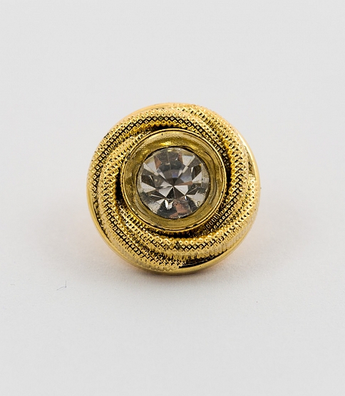 Gold Rope Diamante Button Size 40L x 10 - Click Image to Close